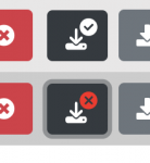 It will show a tick when the demo is allowed to be downloaded, or a cross if the demo is blocked for download. Clicking will toggle between the two states.