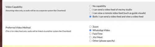 Once you’re set up for video, don’t forget to update your Booking Preferences to let us know!